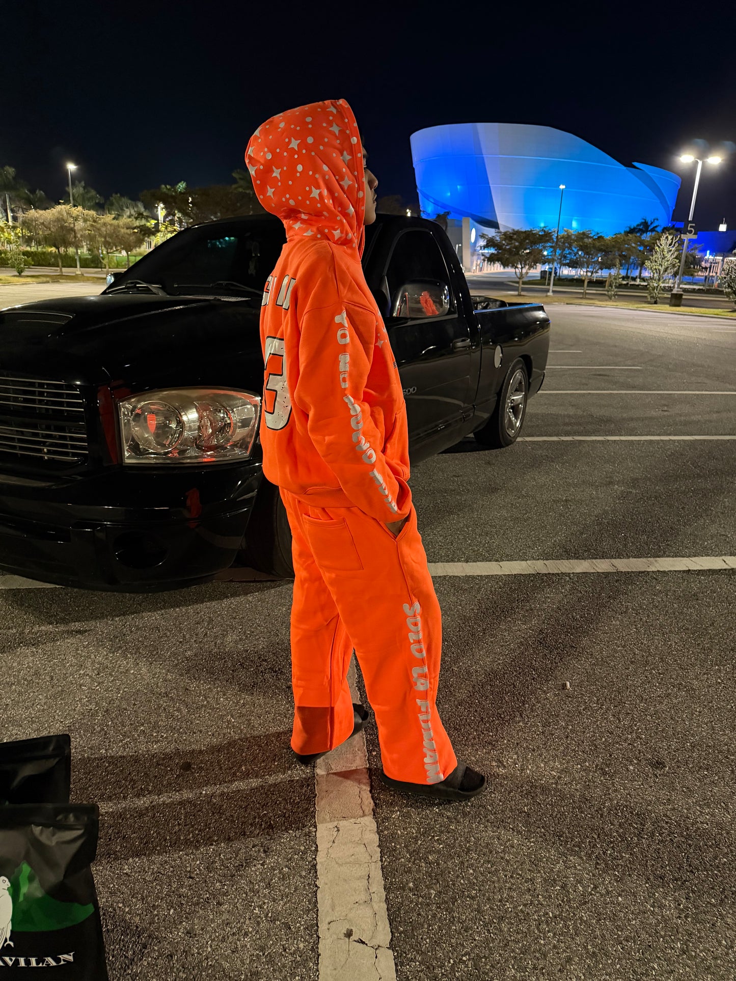 Orange sweatsuit