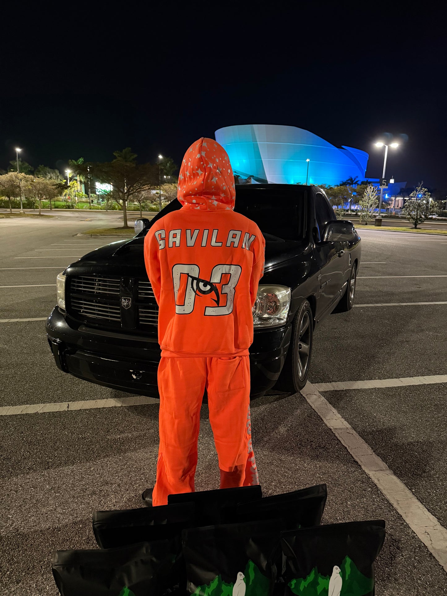 Orange sweatsuit